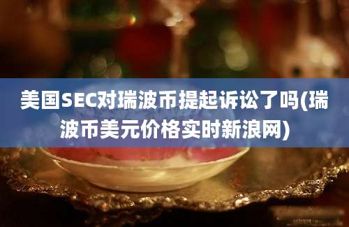 美国SEC对瑞波币提起诉讼了吗(瑞波币美元价格实时新浪网)