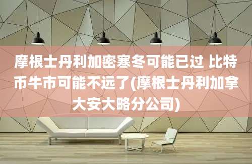 摩根士丹利加密寒冬可能已过 比特币牛市可能不远了(摩根士丹利加拿大安大略分公司)