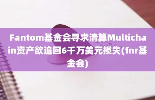 Fantom基金会寻求清算Multichain资产欲追回6千万美元损失(fnr基金会)