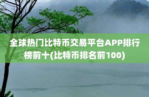 全球热门比特币交易平台APP排行榜前十(比特币排名前100)