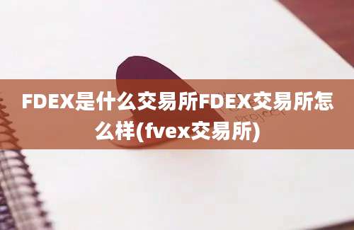 FDEX是什么交易所FDEX交易所怎么样(fvex交易所)