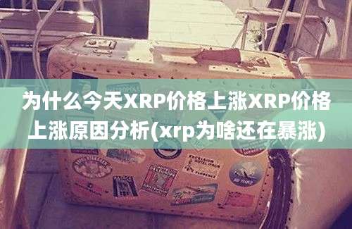 为什么今天XRP价格上涨XRP价格上涨原因分析(xrp为啥还在暴涨)