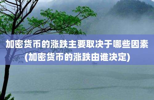 加密货币的涨跌主要取决于哪些因素(加密货币的涨跌由谁决定)