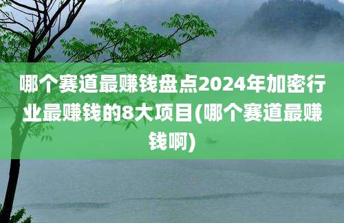 哪个赛道最赚钱盘点2024年加密行业最赚钱的8大项目(哪个赛道最赚钱啊)