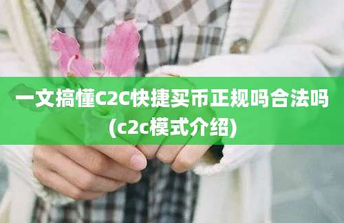 一文搞懂C2C快捷买币正规吗合法吗(c2c模式介绍)