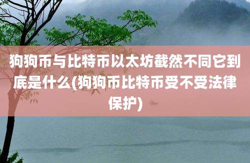 狗狗币与比特币以太坊截然不同它到底是什么(狗狗币比特币受不受法律保护)