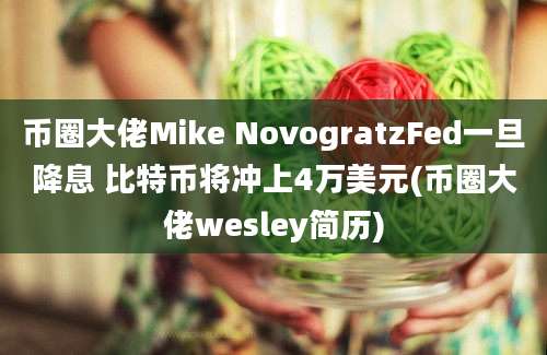 币圈大佬Mike NovogratzFed一旦降息 比特币将冲上4万美元(币圈大佬wesley简历)