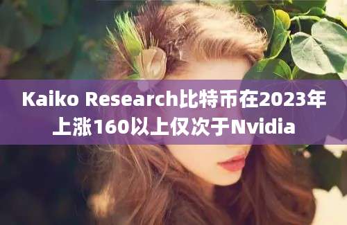 Kaiko Research比特币在2023年上涨160以上仅次于Nvidia