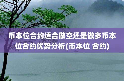 币本位合约适合做空还是做多币本位合约优势分析(币本位 合约)