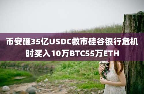 币安砸35亿USDC救市硅谷银行危机时买入10万BTC55万ETH