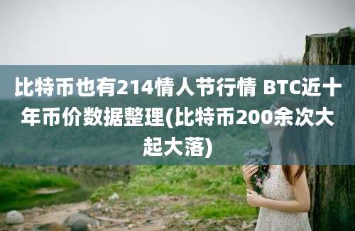 比特币也有214情人节行情 BTC近十年币价数据整理(比特币200余次大起大落)