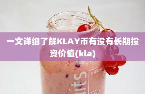 一文详细了解KLAY币有没有长期投资价值(kla)