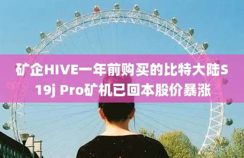 矿企HIVE一年前购买的比特大陆S19j Pro矿机已回本股价暴涨