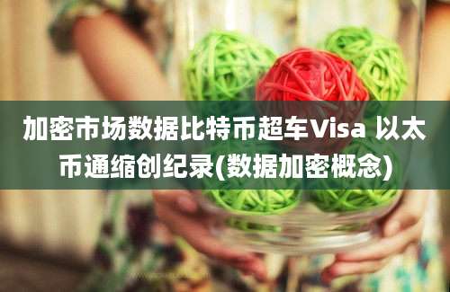 加密市场数据比特币超车Visa 以太币通缩创纪录(数据加密概念)