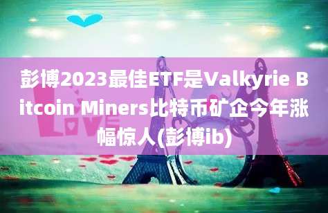 彭博2023最佳ETF是Valkyrie Bitcoin Miners比特币矿企今年涨幅惊人(彭博ib)