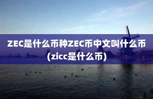 ZEC是什么币种ZEC币中文叫什么币(zicc是什么币)