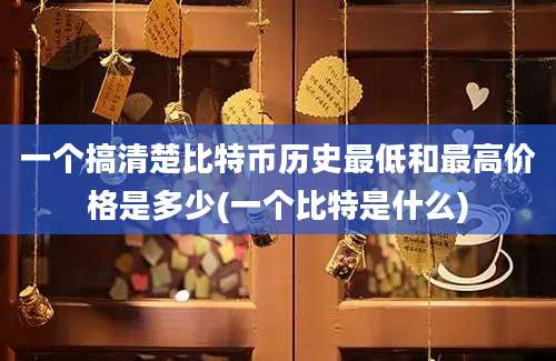 一个搞清楚比特币历史最低和最高价格是多少(一个比特是什么)