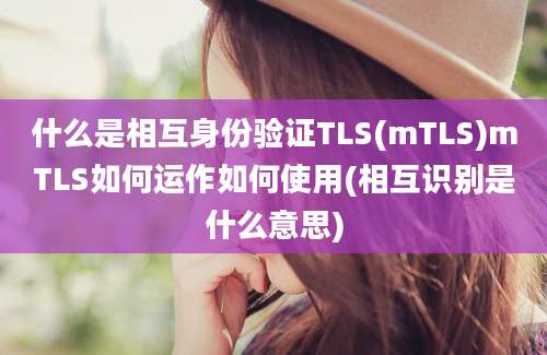 什么是相互身份验证TLS(mTLS)mTLS如何运作如何使用(相互识别是什么意思)