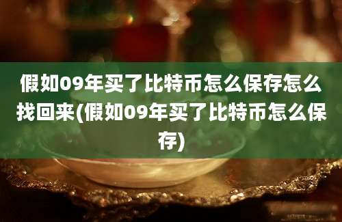 假如09年买了比特币怎么保存怎么找回来(假如09年买了比特币怎么保存)