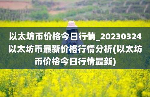 以太坊币价格今日行情_20230324以太坊币最新价格行情分析(以太坊币价格今日行情最新)