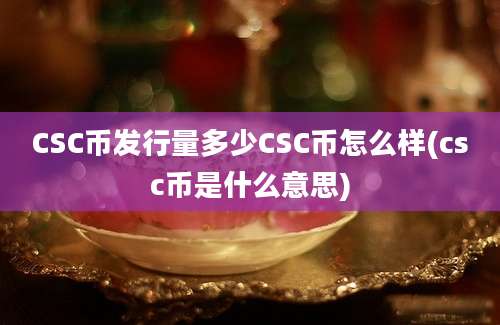 CSC币发行量多少CSC币怎么样(csc币是什么意思)