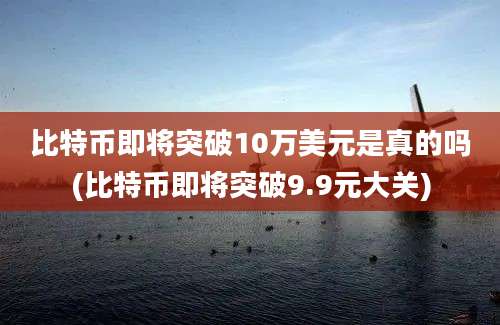 比特币即将突破10万美元是真的吗(比特币即将突破9.9元大关)