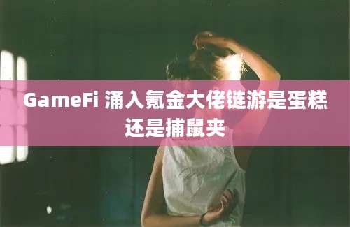 GameFi 涌入氪金大佬链游是蛋糕还是捕鼠夹