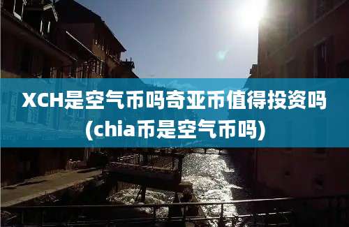 XCH是空气币吗奇亚币值得投资吗(chia币是空气币吗)