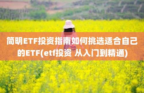 简明ETF投资指南如何挑选适合自己的ETF(etf投资 从入门到精通)