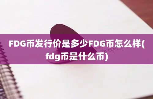 FDG币发行价是多少FDG币怎么样(fdg币是什么币)