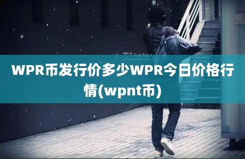 WPR币发行价多少WPR今日价格行情(wpnt币)