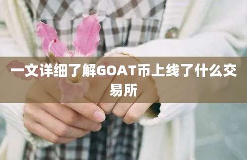 一文详细了解GOAT币上线了什么交易所