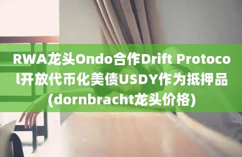 RWA龙头Ondo合作Drift Protocol开放代币化美债USDY作为抵押品(dornbracht龙头价格)