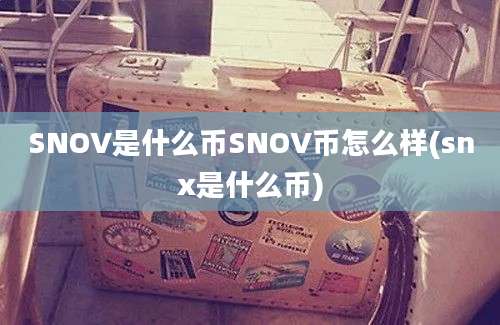 SNOV是什么币SNOV币怎么样(snx是什么币)