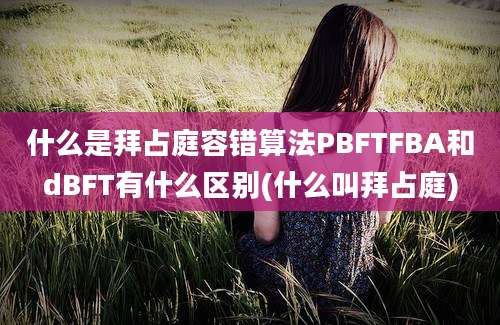 什么是拜占庭容错算法PBFTFBA和dBFT有什么区别(什么叫拜占庭)