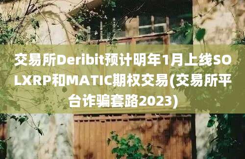 交易所Deribit预计明年1月上线SOLXRP和MATIC期权交易(交易所平台诈骗套路2023)