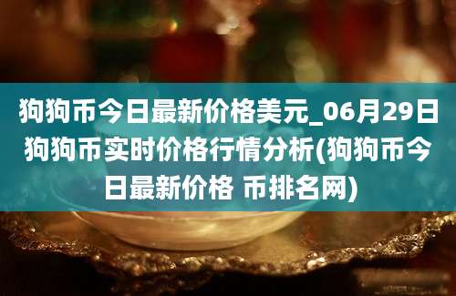 狗狗币今日最新价格美元_06月29日狗狗币实时价格行情分析(狗狗币今日最新价格 币排名网)