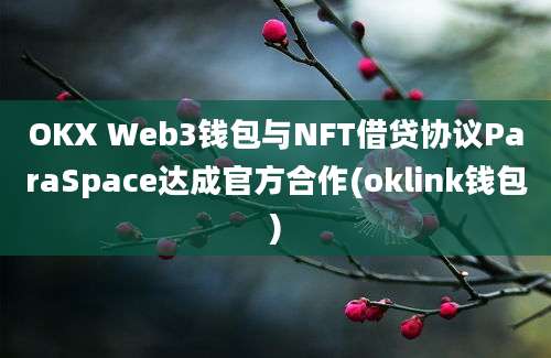 OKX Web3钱包与NFT借贷协议ParaSpace达成官方合作(oklink钱包)