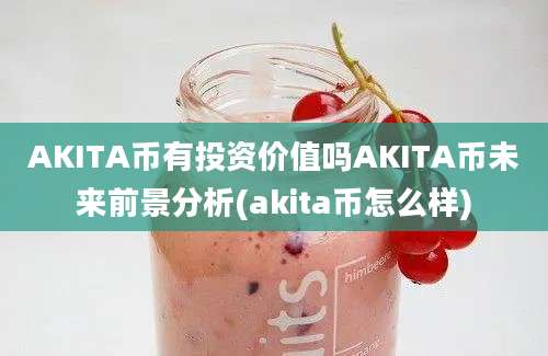 AKITA币有投资价值吗AKITA币未来前景分析(akita币怎么样)