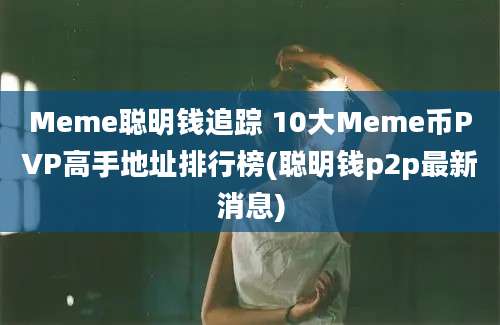 Meme聪明钱追踪 10大Meme币PVP高手地址排行榜(聪明钱p2p最新消息)