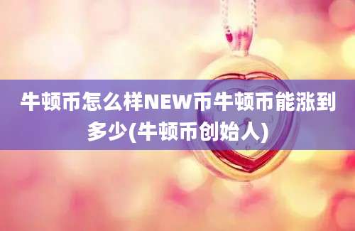 牛顿币怎么样NEW币牛顿币能涨到多少(牛顿币创始人)