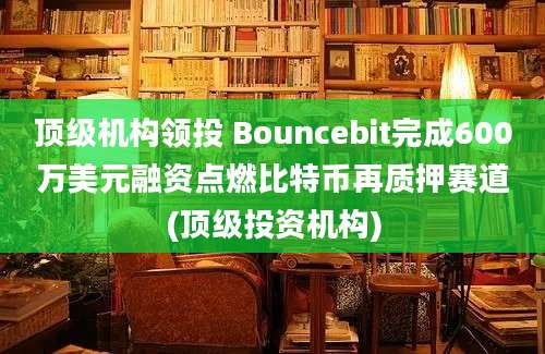 顶级机构领投 Bouncebit完成600万美元融资点燃比特币再质押赛道(顶级投资机构)