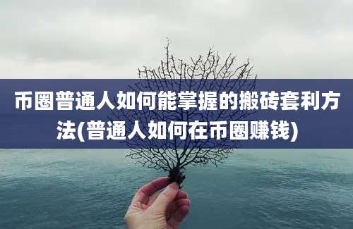 币圈普通人如何能掌握的搬砖套利方法(普通人如何在币圈赚钱)