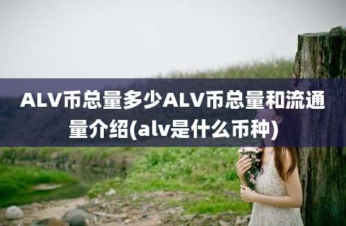 ALV币总量多少ALV币总量和流通量介绍(alv是什么币种)