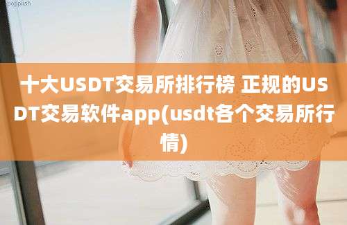 十大USDT交易所排行榜 正规的USDT交易软件app(usdt各个交易所行情)