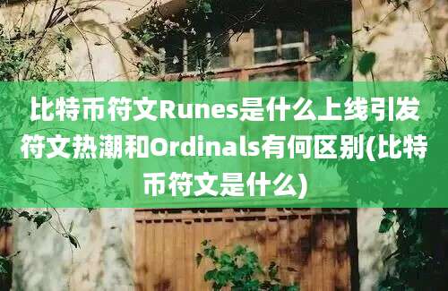 比特币符文Runes是什么上线引发符文热潮和Ordinals有何区别(比特币符文是什么)