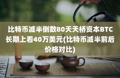 比特币减半倒数80天天桥资本BTC长期上看40万美元(比特币减半前后价格对比)