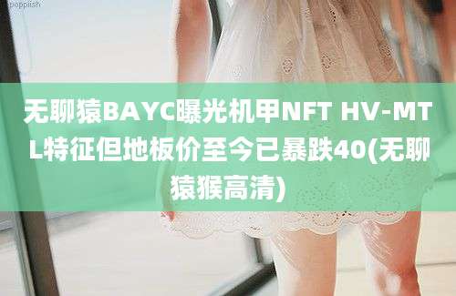 无聊猿BAYC曝光机甲NFT HV-MTL特征但地板价至今已暴跌40(无聊猿猴高清)