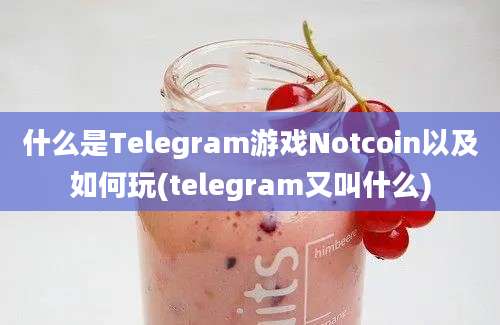 什么是Telegram游戏Notcoin以及如何玩(telegram又叫什么)