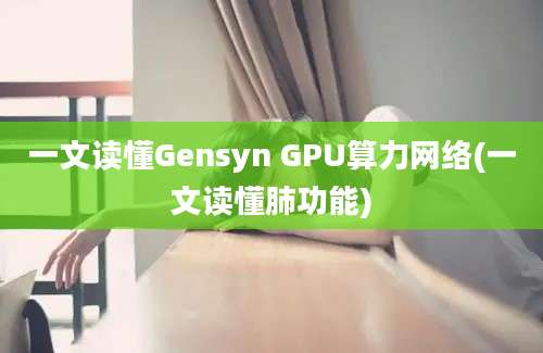 一文读懂Gensyn GPU算力网络(一文读懂肺功能)